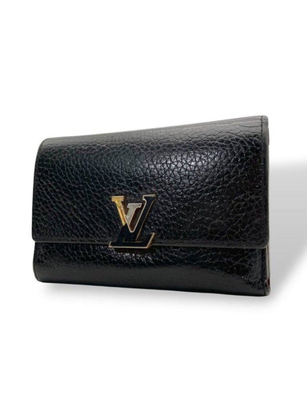 Louis Vuitton Portefeuille Capucines Compact Trifold Wallet Taurillon Leather